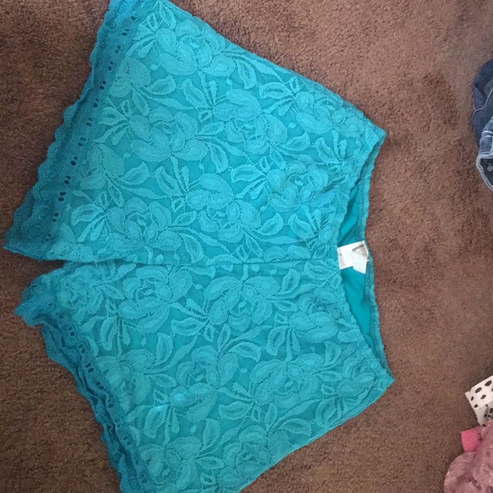 Longer lace shorts